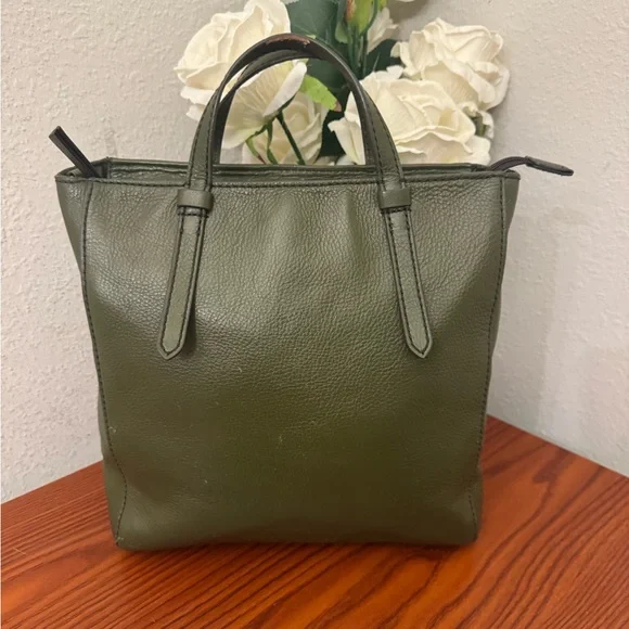 Fossil Olive Green Leather Backpack - Picture 11 of 16